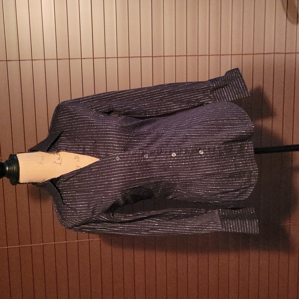 Express Fitted Button Down Blouse